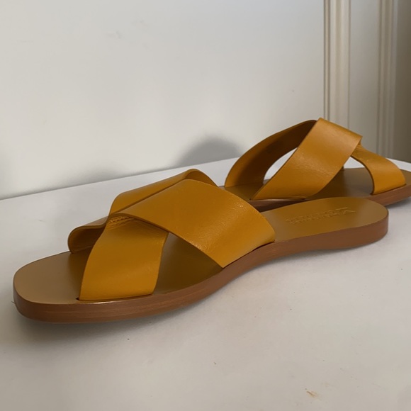 Mercedes Castillo Amelea flat sandal in Mustard - Picture 7 of 9